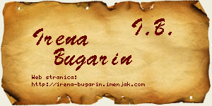 Irena Bugarin vizit kartica